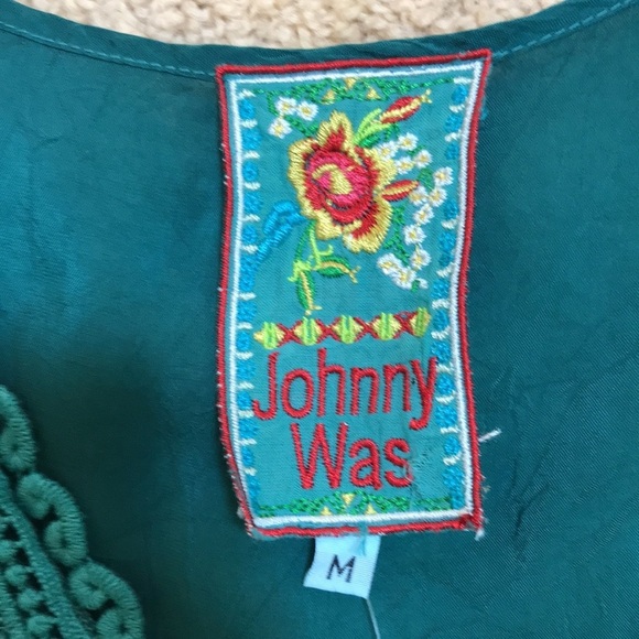 New! JOHNNY WAS Size M lacy trim top - Picture 6 of 8